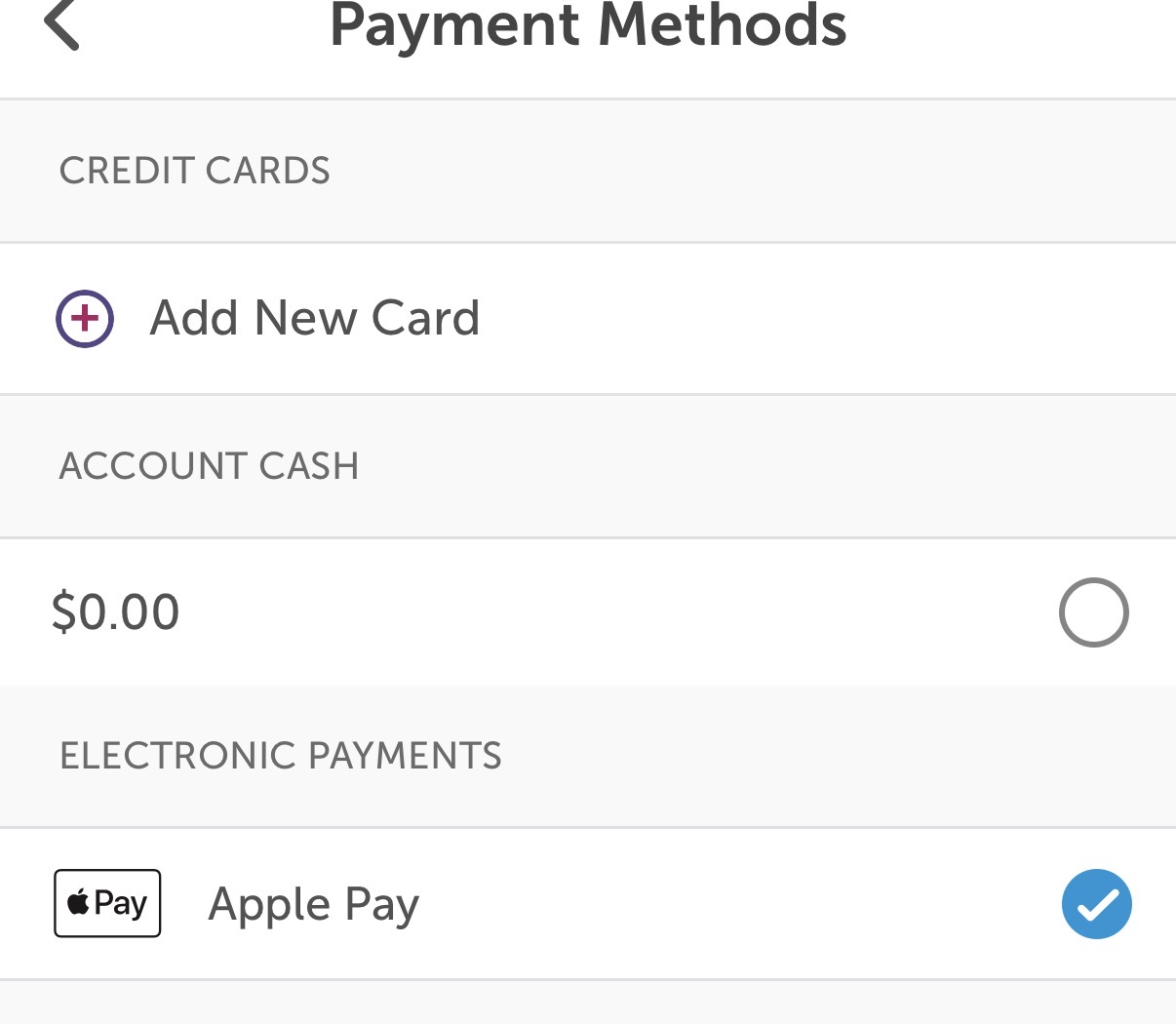 支払方法選択画面